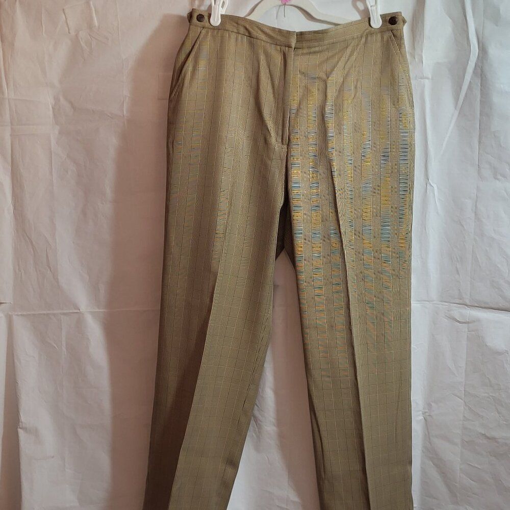 Westbound, Not Worn, Brown & Tan Houndstooth Pattern Women's Pantss, Size 12
